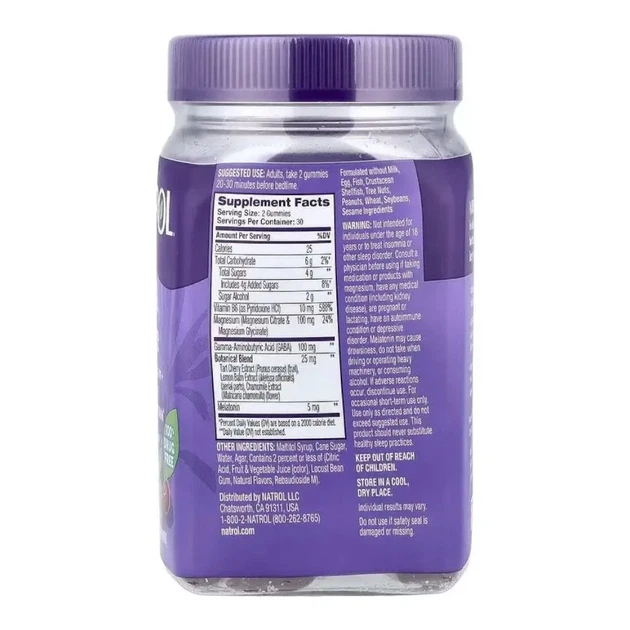 Здоровий сон та відновлення, з мелатоніном, смак вишні, Sleep & Restore, Natrol, 60 жувальних цукерок - зображення 2