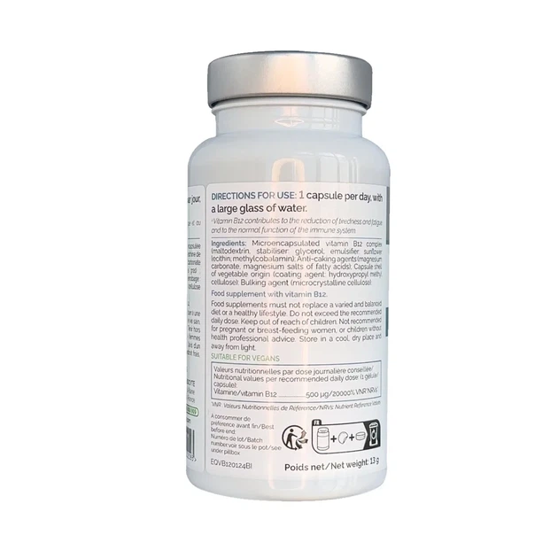Вітамін В12 ліпосомальний Vitamine B12 liposomal Biocyte, 30 капсул - Фото 3 Вітамін В12 ліпосомальний Vitamine B12 liposomal Biocyte, 30 капсул - зображення 3