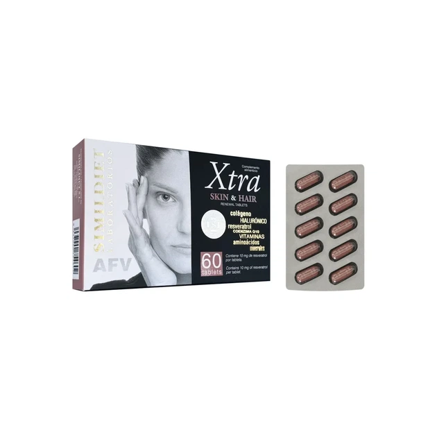 Вітаміни для шкіри, волосся та нігтів Xtra Skin & Hair Simildiet Laboratorios 60 капсул - зображення 2