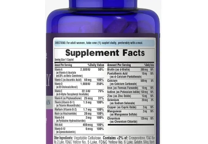 Жіночі полівітаміни One Daily, One Daily Women's Multivitamin, Puritan's Pride, 100 таблеток - зображення 2