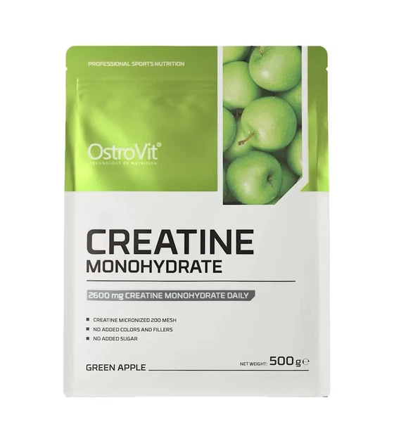 Креатин моногидрат Creatine Monohydrate OstroVit Зеленое яблоко 500 г - Фото 1 Креатин моногидрат Creatine Monohydrate OstroVit Зеленое яблоко 500 г - изображение 1