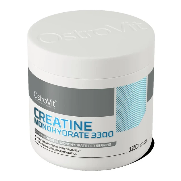 Креатин моногидрат 3300 OstroVit (Creatine Monohydrate 3300) 120 капсул - изображение 2