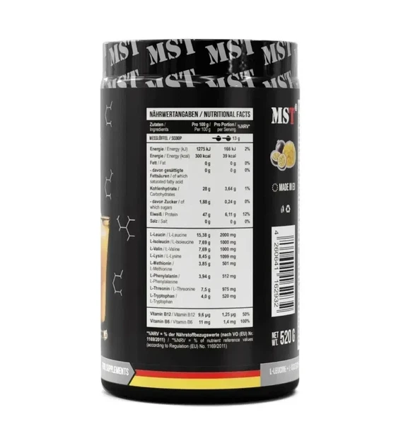 BCAA и EAA без сахара BCAA&EAA zero MST, кола-лайм, 520 г - изображение 2