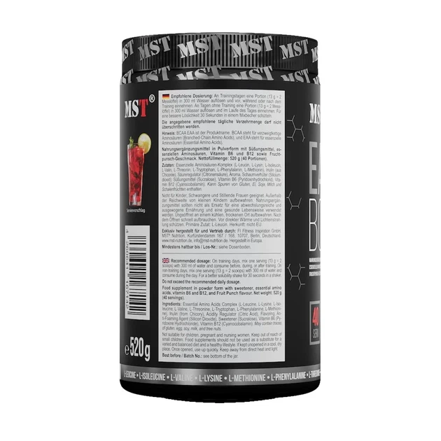 Амінокислоти BCAA&EAA zero MST фруктовий пунш 520 г - зображення 3
