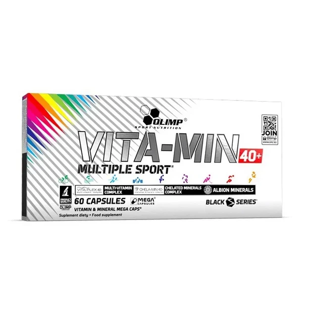 Вітаміни для людей 40+ Vitamin Multiple Sport 40+, Olimp, 60 капсул - Фото 1 Вітаміни для людей 40+ Vitamin Multiple Sport 40+, Olimp, 60 капсул - зображення 1