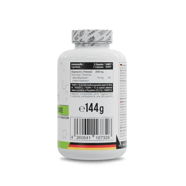 Магній треонат Magtein Magnesium L-Threonate 1000 мг MST, 120 капсул - Фото 2 Магній треонат Magtein Magnesium L-Threonate 1000 мг MST, 120 капсул - зображення 2