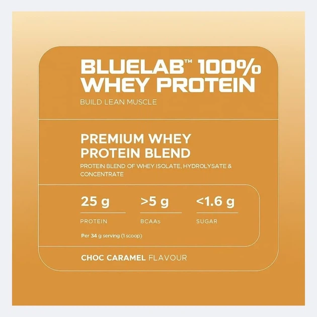 Сироватковий протеїн Blue Lab 100% Whey Premium Protein USN, карамель-шоколад, 476 г - зображення 3
