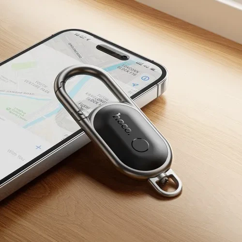 Брелок-трекер Hoco E91J Tiger Smart Anti-Lost Keychain Black с поддержкой Apple Find My - изображение 4
