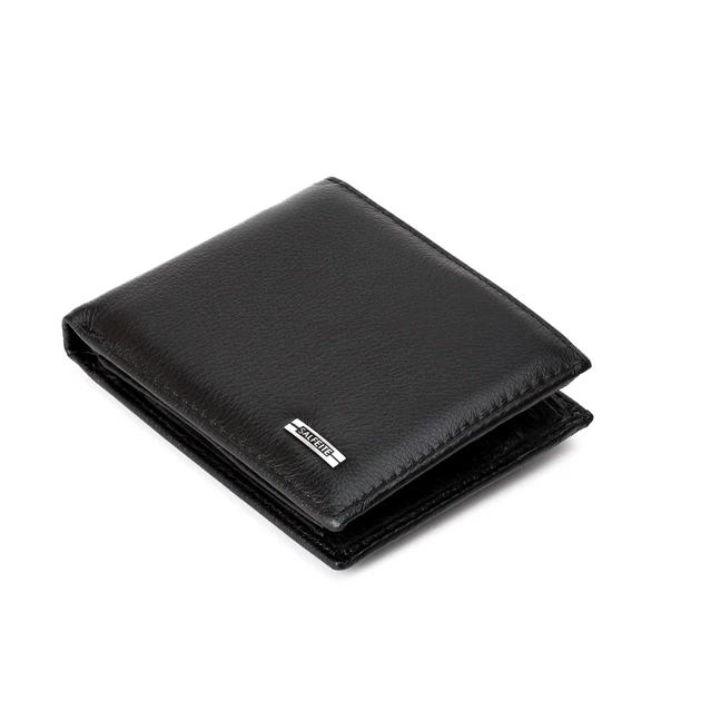 Мужской кошелек Salfeite 387-207E Black из натуральной мягкой кожи - изображение 4