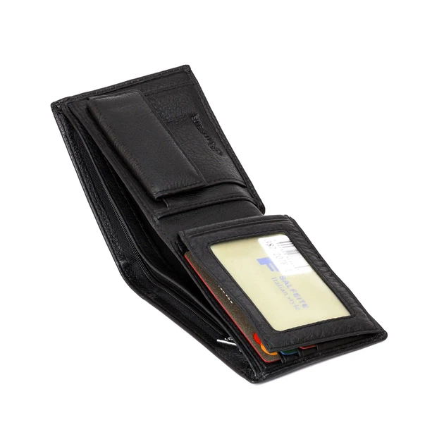 Мужской кошелек Salfeite 387-207E Black из натуральной мягкой кожи - изображение 10