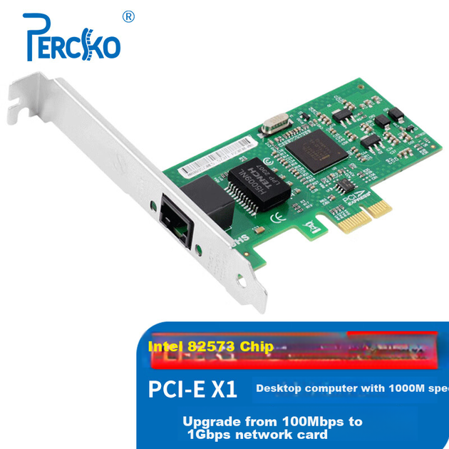 Сетевая карта PERCKO Intel 82573 Chip PCI-E X1 Gigabit Single-Port Desktop Network Card, совместимая с ROS Soft Router и Linux. - Фото 4 Сетевая карта PERCKO Intel 82573 Chip PCI-E X1 Gigabit Single-Port Desktop Network Card, совместимая с ROS Soft Router и Linux. - изображение 4