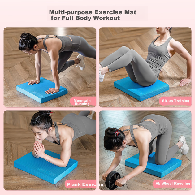 Laura Star Balance Pad Yoga Mat Soft Non-Slip Fitness Plank Core Yoga Training Ab Wheel Knee Pad - изображение 7