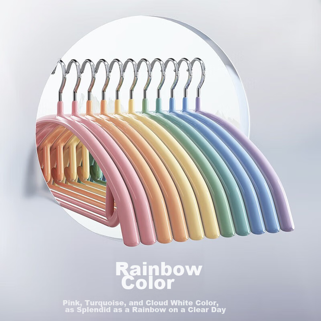 Набор вешалок Fanyejia Rainbow, 7 шт, нескользящие - Фото 5 Набор вешалок Fanyejia Rainbow, 7 шт, нескользящие - изображение 5