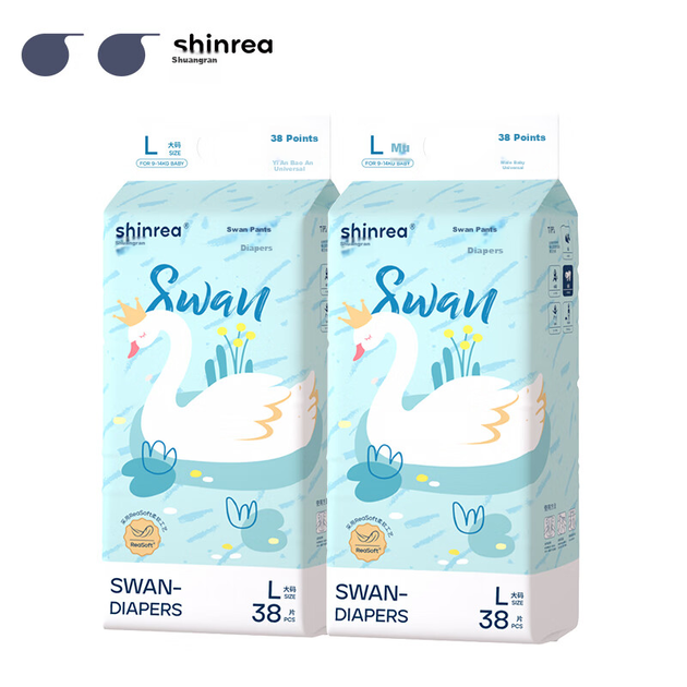 Подгузники Shinrea Swan, размер L, 76 шт, унисекс - изображение 4