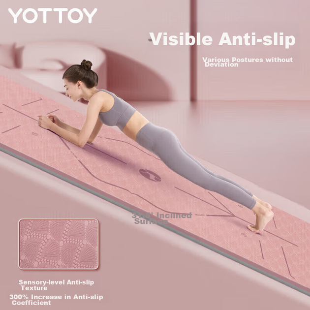 Коврик для йоги Yottoy, утолщенный, для упражнений и фитнеса, очень широкий 185*80 см, для начинающих, мужчин и женщин, толщина 9 мм, коврик для дома. - Фото 7 Коврик для йоги Yottoy, утолщенный, для упражнений и фитнеса, очень широкий 185*80 см, для начинающих, мужчин и женщин, толщина 9 мм, коврик для дома. - изображение 7