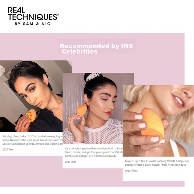 Спонж для макияжа Real Techniques Beauty Blender, не впитывает пудру, 4 шт., двойного назначения: для сухого и влажного нанесения. - изображение 8