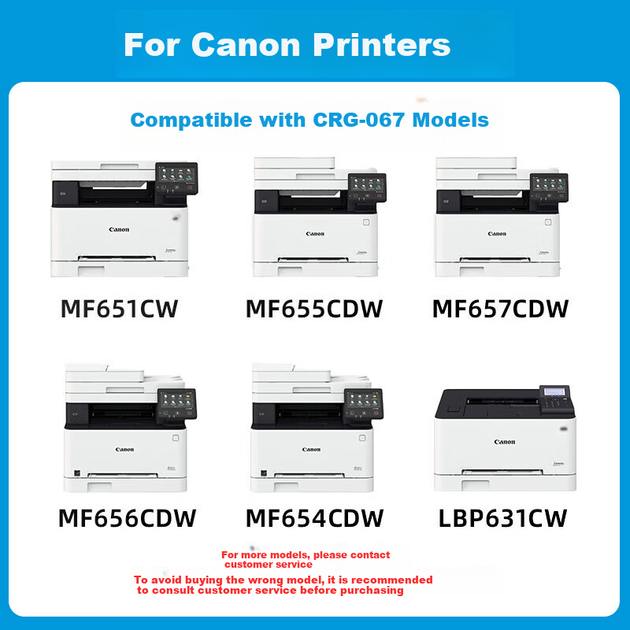 Картридж LianSheng для Canon (CRG-067 / CRG-067H) MF651Cw/MF655Cdw/MF657Cdw 4 шт. с чипом CMYK - изображение 5