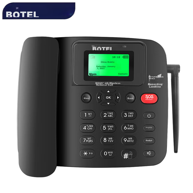 Стаціонарний телефон Baotaier W269, 4G, із SIM-картою, функція запису, чорний - Фото 4 Стаціонарний телефон Baotaier W269, 4G, із SIM-картою, функція запису, чорний - зображення 4