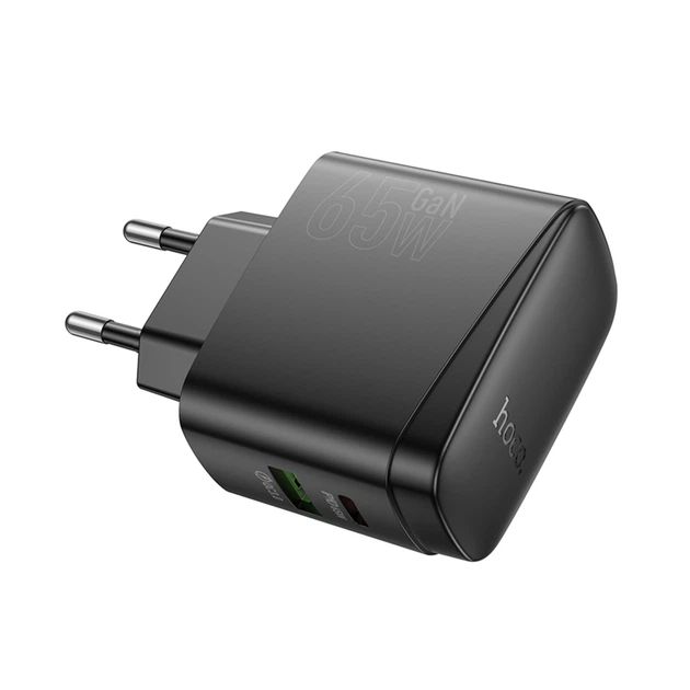 Зарядное устройство Hoco CS63A GAN Intelligent Balance 1USB/1USB-C функция быстрой зарядки PD65W/QC Black - изображение 4