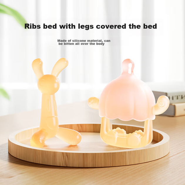 YEEHOO Прорізувач для новонароджених, Прорізувач для немовлят, Іграшка для кусання на стадії ротової порожнини, Прикорм - Набір з двох штук - изображение 5