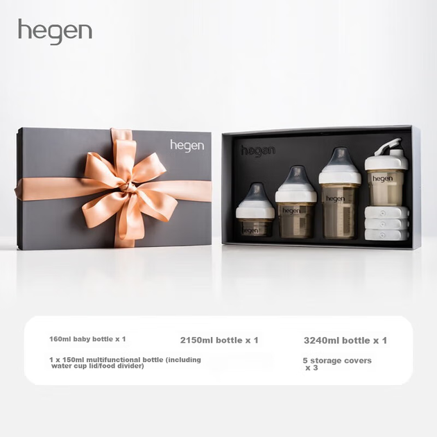 Детская бутылочка HEGEN для новорожденных, от 0 до 6 месяцев, PPSU, антиколиковая, противоудушающая, заменитель грудного молока, коробка для роста - зображення 4