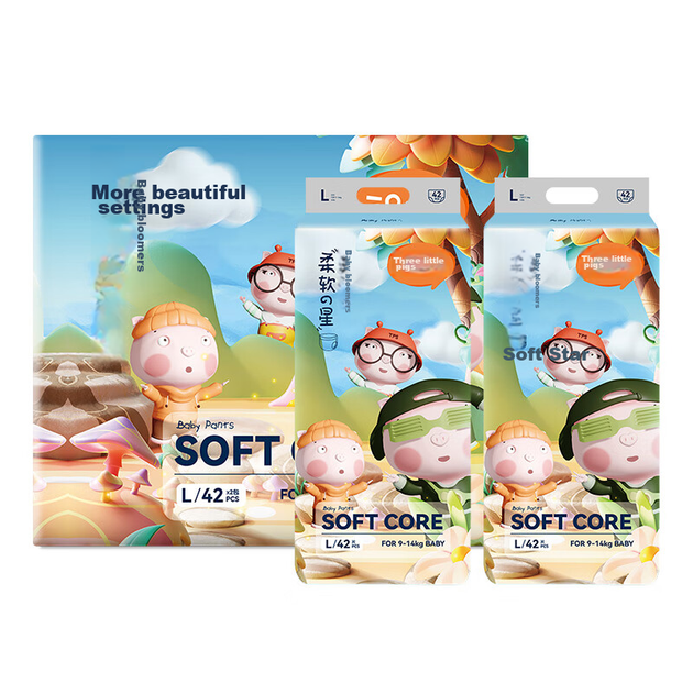 Подгузники-трусики Three Piggies Soft Star L 84шт 9-14кг - изображение 11