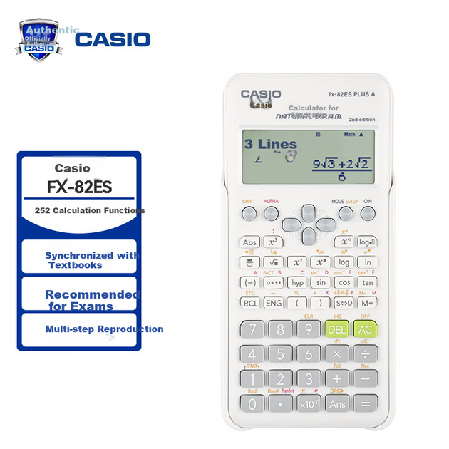 Калькулятор CASIO FX-82ES PLUS научный, для учебы и экзаменов, белый - изображение 4