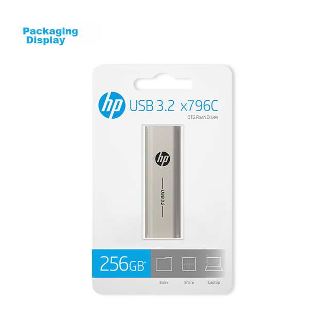 Флеш память USB HP X796c 256GB USB 3.2 Gen1 + Type-C без аксессуаров - Фото 12 Флеш память USB HP X796c 256GB USB 3.2 Gen1 + Type-C без аксессуаров - изображение 12