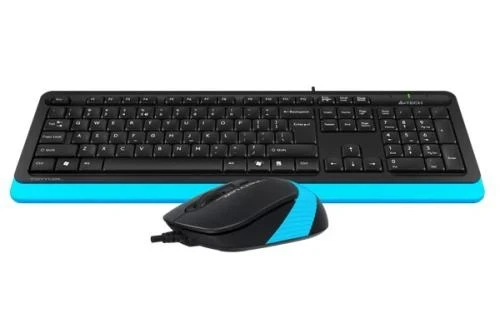 Комплект A4Tech Fstyler Sleek Multimedia Comfort F1010, Black/Blue, клавіатура+миша, USB - зображення 3