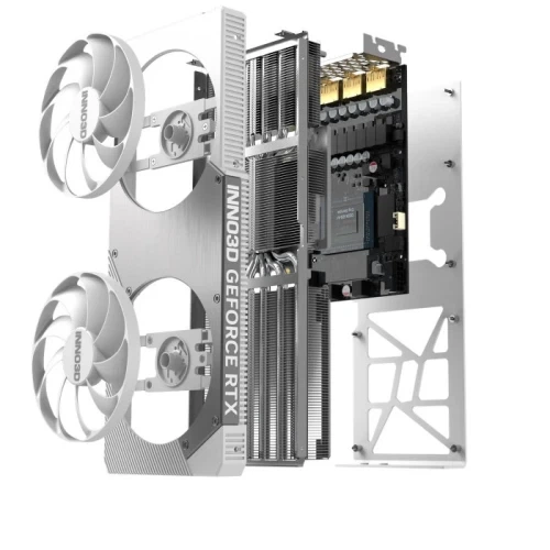 Видеокарта GeForce RTX 5070, Inno3D, TWIN X2 OC (White Edition), 12Gb GDDR7 (N50702-12D7X-195064W) - изображение 9