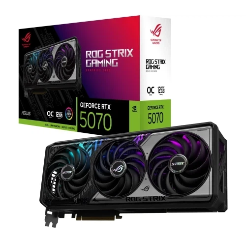 Видеокарта GeForce RTX 5070, ASUS, ROG GAMING OC, 12Gb GDDR7 (ROG-STRIX-RTX5070-O12G-GAMING) - Фото 2 Видеокарта GeForce RTX 5070, ASUS, ROG GAMING OC, 12Gb GDDR7 (ROG-STRIX-RTX5070-O12G-GAMING) - изображение 2