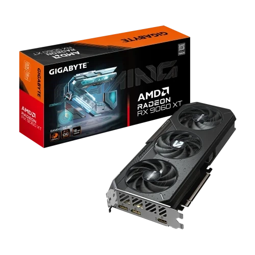 Видеокарта Radeon RX 9060 XT, Gigabyte, GAMING OC, 16Gb GDDR6 (GV-R9060XTGAMING OC-16GD) - Фото 1 Видеокарта Radeon RX 9060 XT, Gigabyte, GAMING OC, 16Gb GDDR6 (GV-R9060XTGAMING OC-16GD) - изображение 1