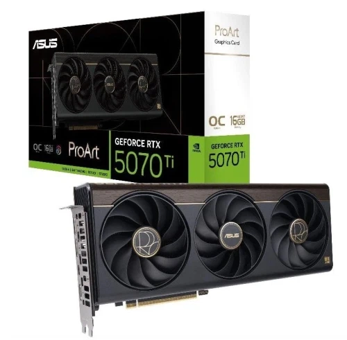Видеокарта GeForce RTX 5070 Ti, ASUS, ProArt OC, 16Gb GDDR7 (PROART-RTX5070TI-O16G) - Фото 1 Видеокарта GeForce RTX 5070 Ti, ASUS, ProArt OC, 16Gb GDDR7 (PROART-RTX5070TI-O16G) - изображение 1