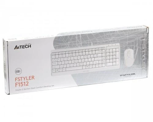Комплект A4Tech Fstyler Sleek Multimedia Comfort F1512, White, клавиатура+мышь, USB - изображение 5