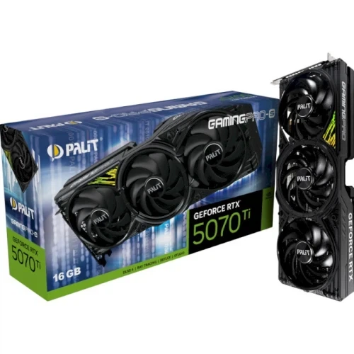 Відеокарта GeForce RTX 5070 Ti, Palit, GamingPro-S OC, 16Gb GDDR7 (NE7507TS19T2-GB2031U) - Фото 1 Відеокарта GeForce RTX 5070 Ti, Palit, GamingPro-S OC, 16Gb GDDR7 (NE7507TS19T2-GB2031U) - зображення 1
