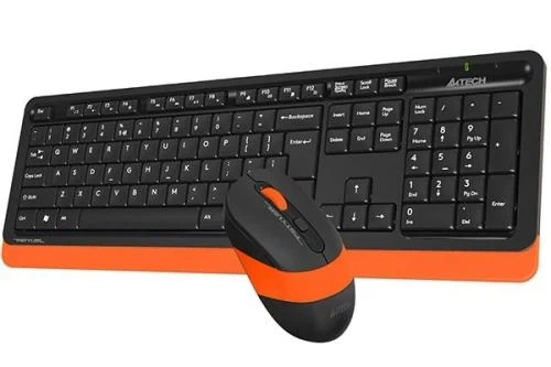 Комплект бездротовий A4tech Fstyler FG1010, Black+Orange - Фото 2 Комплект бездротовий A4tech Fstyler FG1010, Black+Orange - зображення 2