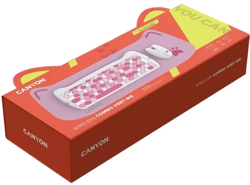 Комплект беспроводной Canyon HSET-W6 "Kitty Edition", Pink (CNS-HSETW6PK) - Фото 6 Комплект беспроводной Canyon HSET-W6 "Kitty Edition", Pink (CNS-HSETW6PK) - изображение 6