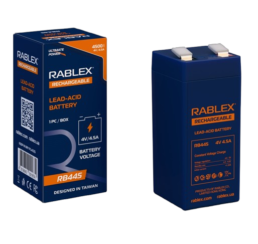 Акумулятор Rablex RB445 4V/4.5Ah (1/40) - Фото 1 Акумулятор Rablex RB445 4V/4.5Ah (1/40) - изображение 1