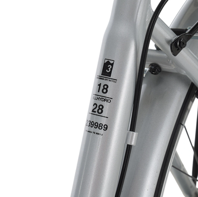 Велосипед SPARK CITY TEYA 28` ал18`` жв v-brake з кошиком сірий - зображення 5