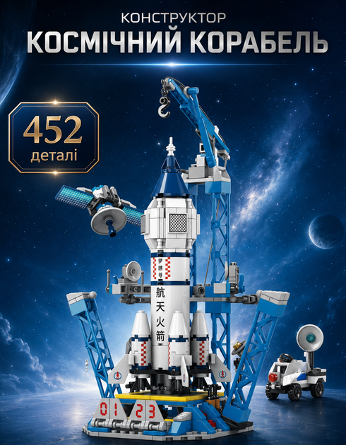 Конструктор Космодром Р-44 для хлопчиків Космічна Ракета шатл Космос Космічна станція Space 452 деталі - Фото 1 Конструктор Космодром Р-44 для хлопчиків Космічна Ракета шатл Космос Космічна станція Space 452 деталі - зображення 1