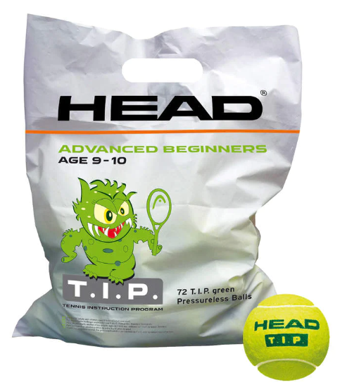 М'ячі для тенісу Head TIP green polybag 72 balls (578280) - Фото 1 М'ячі для тенісу Head TIP green polybag 72 balls (578280) - изображение 1