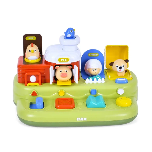 Развивающая игра музыкальный бизиборд Limo Toy Шумная ферма игрушка с животными звуки и песни на украинском языке - изображение 3