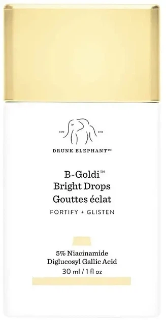Бронзуючі краплі для обличчя Drunk Elephant B-Goldi Bright Drops, 30 ml - Фото 1 Бронзуючі краплі для обличчя Drunk Elephant B-Goldi Bright Drops, 30 ml - зображення 1