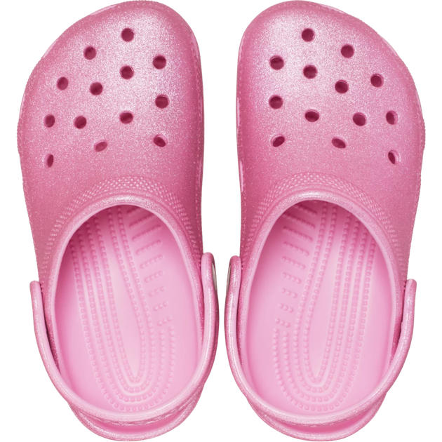 Жіночі крокси класік Crocs Classic Glitter Pink Tweed Glitter (39-40, фіолетовий) - Фото 2 Жіночі крокси класік Crocs Classic Glitter Pink Tweed Glitter (39-40, фіолетовий) - изображение 2