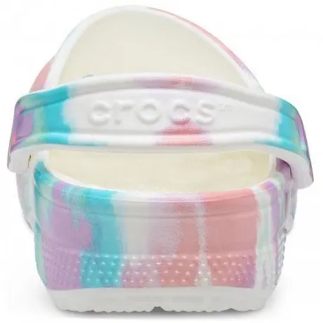 Жіночі крокси класік Crocs Classic Tie Dye Graphic Clog White/Multi (38-39, різнокольоровий) - зображення 5