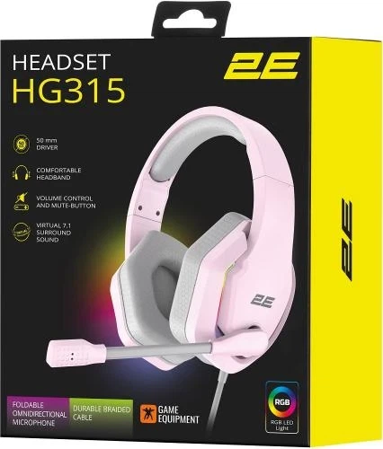 Навушники 2E HG315 7.1 GAMING, Pink (2E-HG315PK-7.1) - Фото 9 Навушники 2E HG315 7.1 GAMING, Pink (2E-HG315PK-7.1) - зображення 9