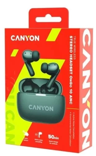 Навушники бездротові Canyon TWS-10 "OnGo 10 ANC", Dark Grey (CNS-TWS10BK) - зображення 6