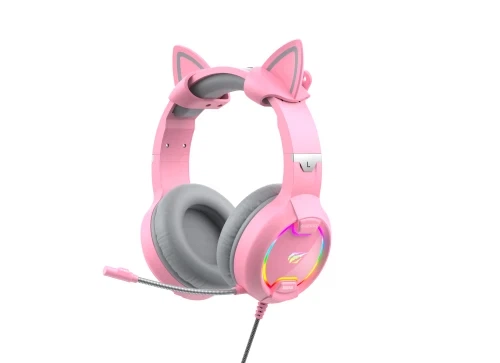 Наушники Havit HV-H2233d, Cat Pink - изображение 4