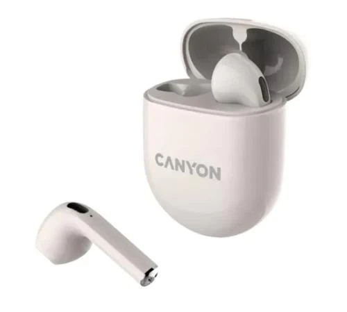 Навушники Canyon TWS-6, Beige (CNS-TWS6BE) - Фото 1 Навушники Canyon TWS-6, Beige (CNS-TWS6BE) - зображення 1