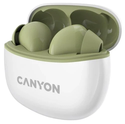 Навушники Canyon TWS-5, Green (CNS-TWS5GR) - Фото 2 Навушники Canyon TWS-5, Green (CNS-TWS5GR) - зображення 2